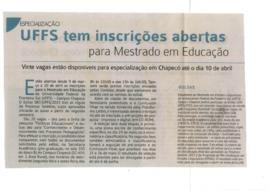 UFFS tem inscrições abertas