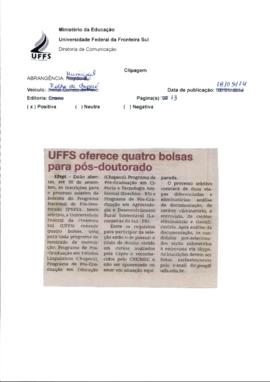 UFFS oferece quatro bolsas para pós-doutorado