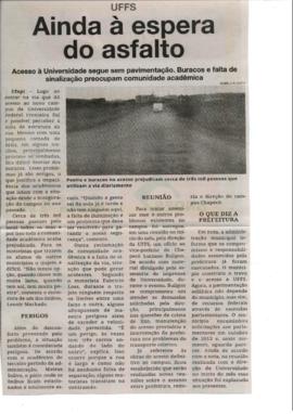 Ainda à espera do asfalto
