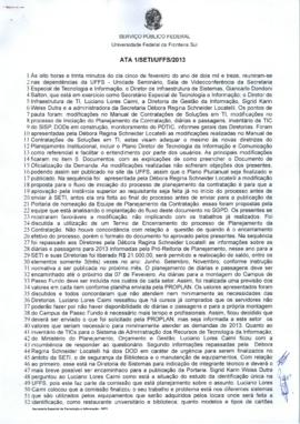 Ata 01 da Secretaria Especial de Tecnologia e Informação