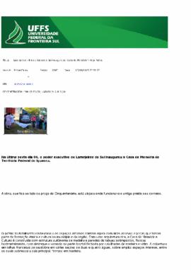 Laranjeiras - em dia histórico foi inaugurada Casa da Memória