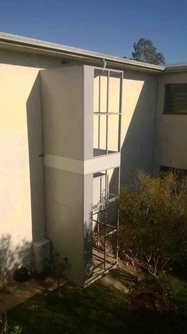 Construção da plataforma do elevador - Campus Passo Fundo