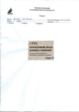 UFFS lança seu primeiro mestrado