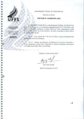 Portaria 143-GR-2010