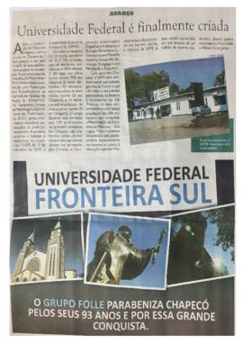 UFFS é finalmente criada