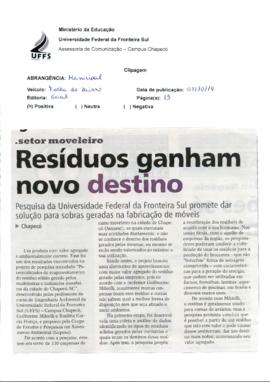 Resíduos ganham novo destino