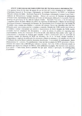 Ata 11 da Secretaria Especial de Tecnologia e Informação