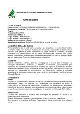 Tecnologias na Educação Matemática