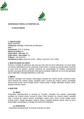Fundamentos da Matemática I