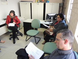 Reunião da equipe do CRDH com nova coordenação