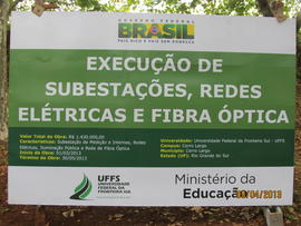 Execução de subestações, redes elétricas e fibra óptica – Campus Cerro Largo