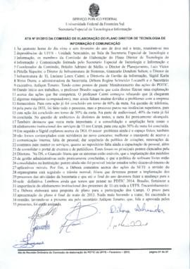 Ata 01 da Comissão de Elaboração do PDTIC