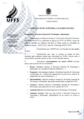 Solicitação de Auditoria nº 44