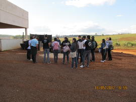 Visita estudantes às obras do Campus Chapecó
