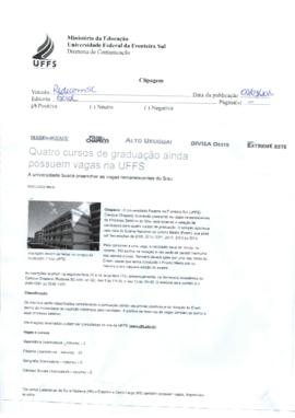 Quatro cursos de graduação ainda possuem vagas na UFFS