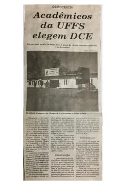 Acadêmicos da UFFS elegem DCE