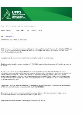 UFFS lança vagas para professores do magistério superior