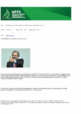 Agilidade na instalação do Campus da UFFS em Ijuí será solicitado ao Ministro