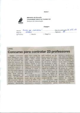 Concurso para contratar 23 professores
