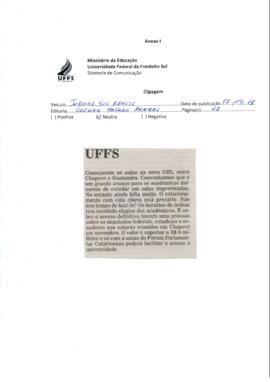 UFFS - começo de aulas na nova UFFS