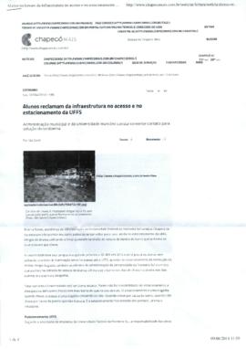 Alunos reclamam da infraestrutura no acesso e no estacionamento da UFFS