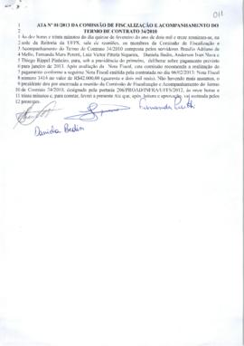 Ata 01-A de acompanhamento do Contrato 34-2010 - Solar