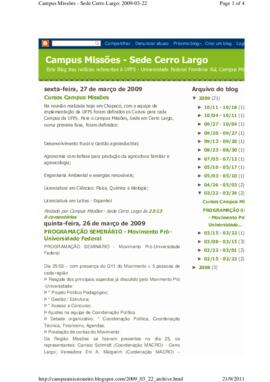 Cursos Campus Missões