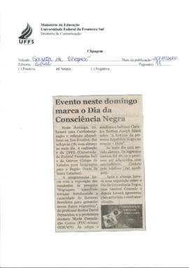Evento neste domingo marca o Dia da Consciência Negra
