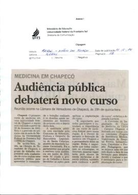 Medicina em Chapecó, audiência pública debaterá novo curso