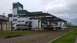 Construção das garagens para veículos oficiais