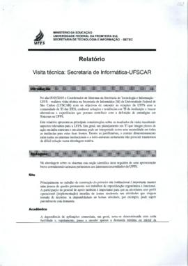 Relatório de Visita Técnica à UFSCAR