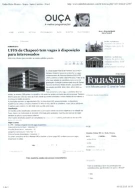UFFS de Chapecó tem vagas à disposição para interessados