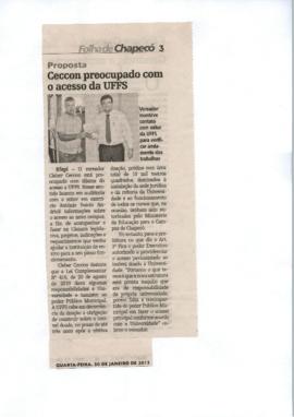 Ceccon preocupado com o acesso da UFFS