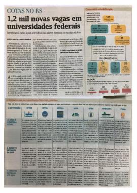 Reportagem sobre ingresso nas universidades beneficiados pelas ações afirmativas