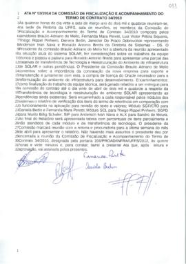 Ata 03 de acompanhamento do Contrato 34-2010 - Solar