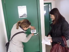 Placas para acessibilidade no Campus Chapecó