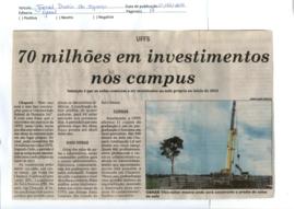 70 milhões em investimentos nos Campi da UFFS