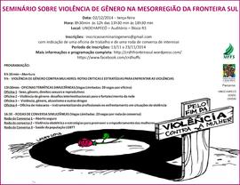 Seminário sobre violência de gênero na Mesorregião da Fronteira Sul