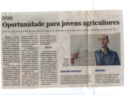 Oportunidade para jovens agricultores