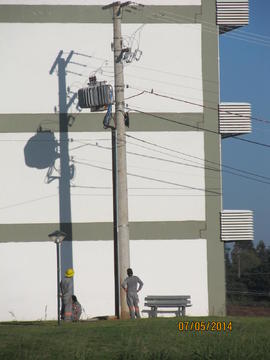 Instalação da rede elétrica - Campus Realeza