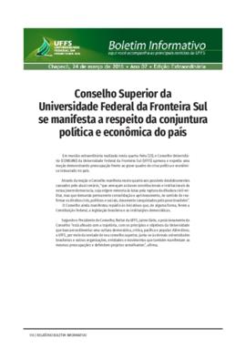 Boletim Informativo Edição Extraordinária