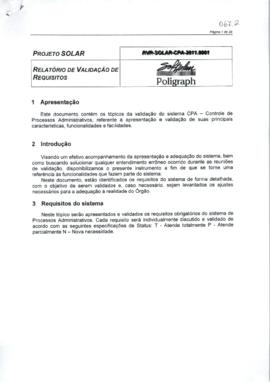 Relatório de Validação de Requisitos - Sistema CPA