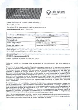 Relatório de visita técnica do Solar CPAV