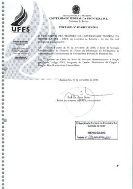 Portaria 491-GR-2010