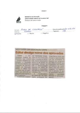 Edital divulga nome dos aprovados