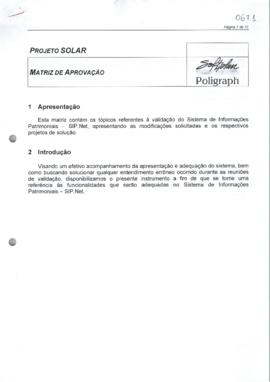 Matriz de Aprovação-Sistema SIP