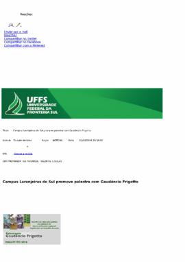 Campus Laranjeiras do Sul oferta Mestrado em Ciência e Tecnologia de Alimentos