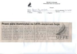 Prazo para matrículas encerram hoje