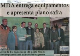 MDA entrega equipamentos e apresenta plano safra