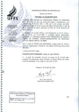 Portaria 105-GR-2010